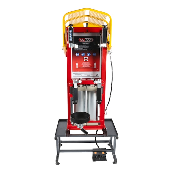KS TOOLS Pneumatic spring compressor with double cylinder and base frame - Shock absorbers (motor vehicles, chassis damping)