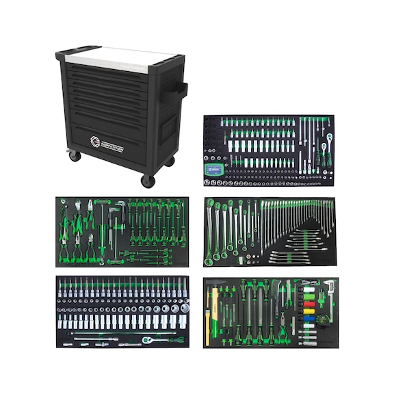 KS TOOLS COMPETITION workshop trolley with 8 drawers and 434 premium tools - COMPETITION workshop trolley