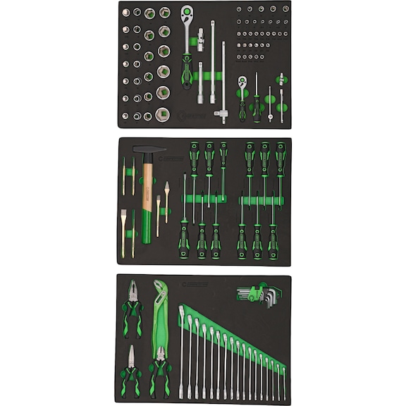 System insert set for workshop cabinet system 512.6000 with 119 tools - Multifunctional tool