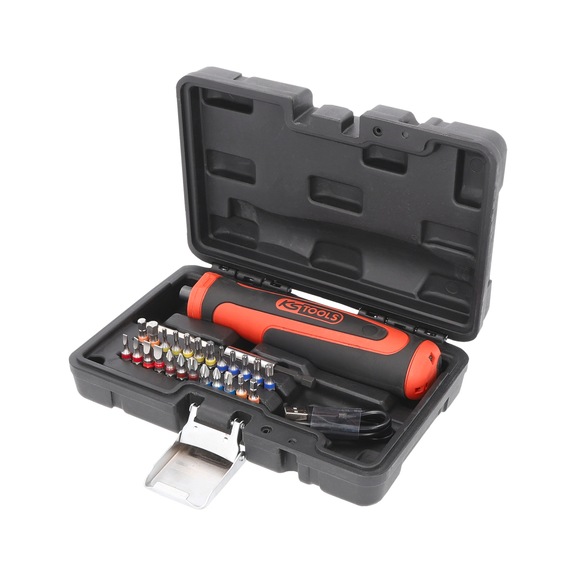 KS TOOLS eMONSTER 1/4 inch cordless bit screwdriver set, 27 pcs, 6 Nm - Cordless drill/driver