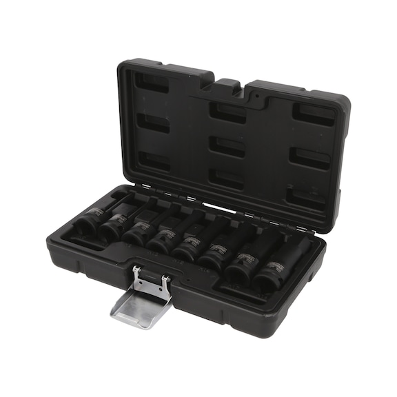 KS TOOLS 1/2 inch power bit socket set, long, 8-piece - Power bit sockets