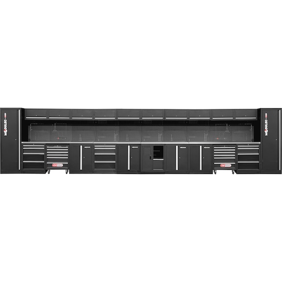 KS TOOLS workshop cabinet system, straight, 8000 x 500 mm, variant 1 - Workshop cabinet system