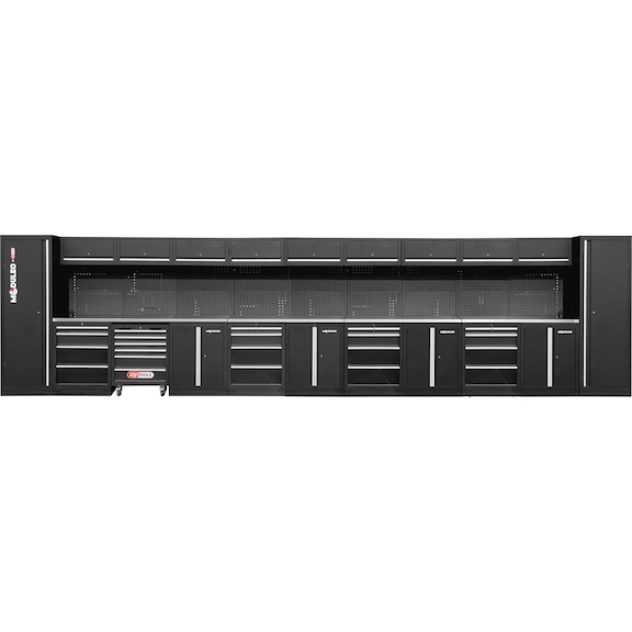 KS TOOLS workshop cabinet system, straight, 7320 x 500 mm, variant 2 - Workshop cabinet system