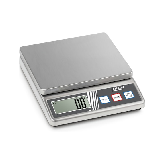 KERN stainless steel bench scale FOB 500-1S Weighing range 500 g Reading 0.1 g - Stainless steel bench scale FOB