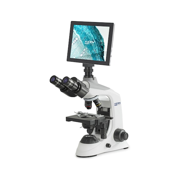 KERN digital microscope set OBE 124T241 Trinocular 4x/10x/40x 3W LED transmitted light - Digital microscope set OBE