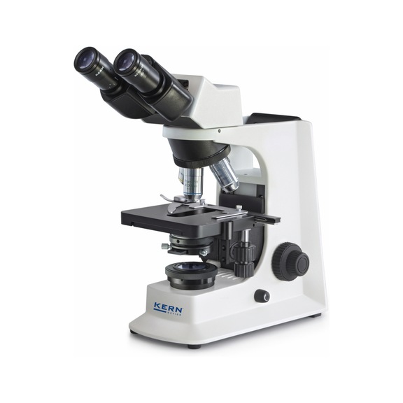 KERN transmitted light microscope OBL 156 Trinocular 4x/ 10x/ 40x/ 100x 3W LED transmitted light - Transmitted light microscope OBL