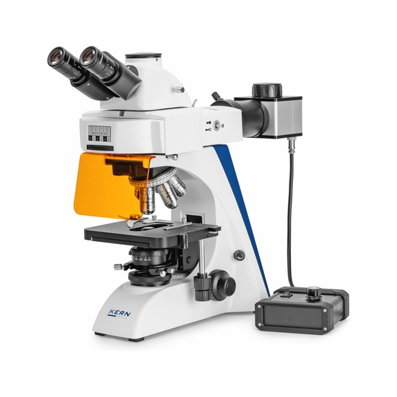 KERN fluorescence microscope OBN 142 4x/10x/20x/40x/100x 3W LED reflected light/transmitted light - Fluorescence Microscope OBN-14