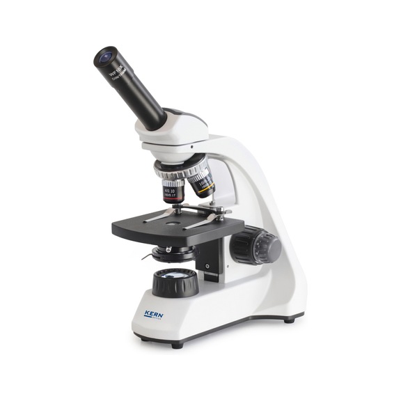 KERN transmitted light microscope OBT 102 monocular 4x / 10x / 40x 1W LED transmitted light - Transmitted light microscope OBT