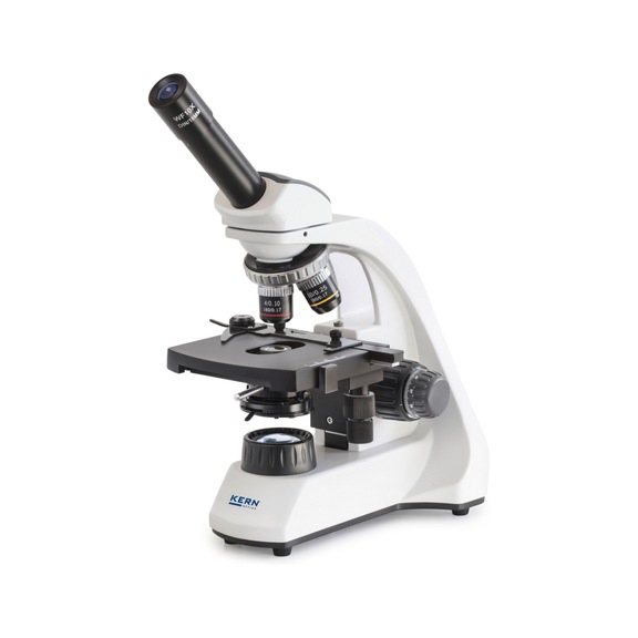 KERN transmitted light microscope OBT 103 monocular 4x / 10x / 40x 1W LED transmitted light - Transmitted light microscope OBT