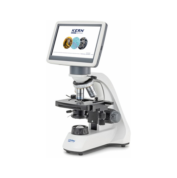 KERN transmitted light microscope OBT 231 LCD display 4x/10x/40x/100x 1W LED transmitted light - Transmitted light microscope OBT