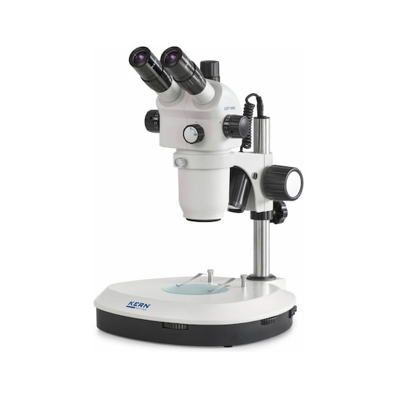 KERN stereo zoom microscope OZP 558 0.6x - 5.5x 3W LED (reflected light/transmitted light) - Stereomicroscopes OZP