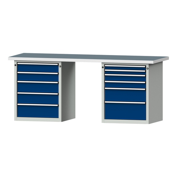 Combination workbench V/T-BL2000mm-2 blocks Model 841 UBP 40 mm 7035/5010 840x2000x700 - Combination workbench 2000 mm models 821 VH - 850 VH