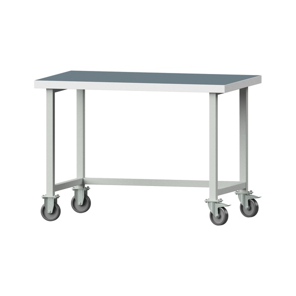 Work table, model 140, UBP 50 mm, RAL 7035, 900 x 1270 x 800 mm - Working table 1270 mm movable