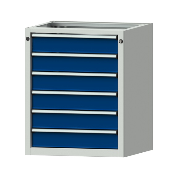 Base cabinet V/T - BL, model 2415, RAL 7035/RAL 5010 - Base cabinet for workbench (workshop)