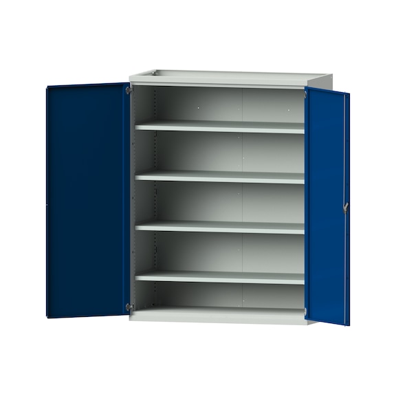 Heavy-duty cabinet W690 mm – H1950 mm, model 301, RAL 7035/RAL 5010, 620.014.0024 - Workshop cupboard