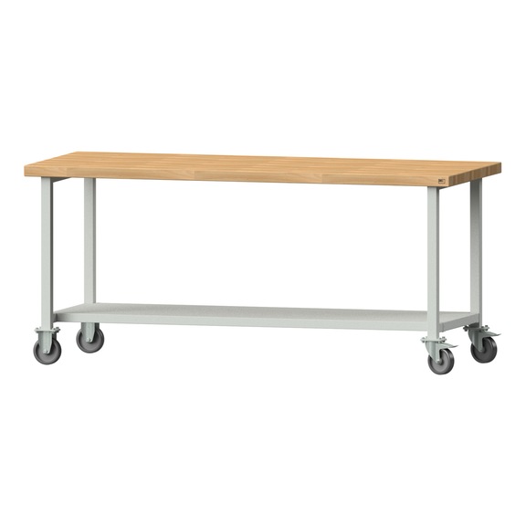 Work table, model 181, BMP 50 mm, RAL 7035, 900 x 2000 x 800 mm - Working table 2000 mm movable