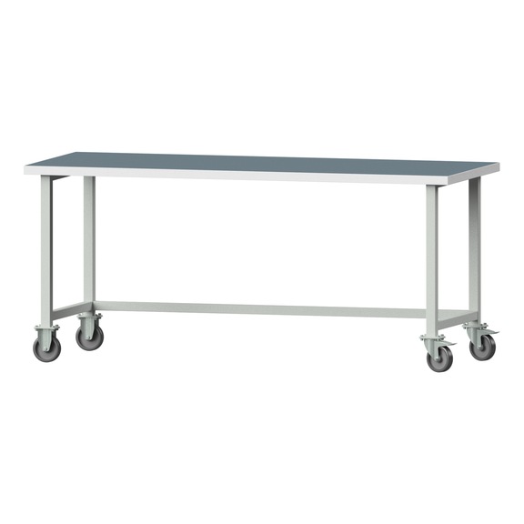 Work table, model 180, UBP 40 mm, RAL 7035, 890 x 2000 x 800 mm - Working table 2000 mm movable
