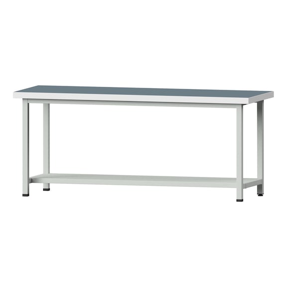 Arbeitstisch, Modell 171, UBP 50 mm, RAL 7035, 850 x 2000 x 800 mm - Arbeitstisch 2000 mm statisch