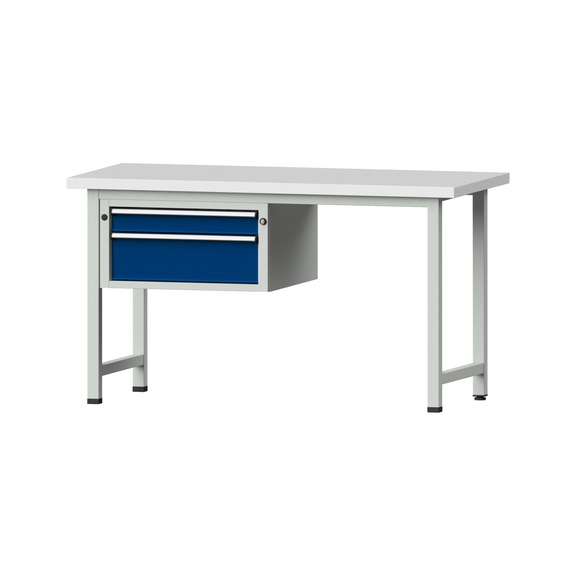 Combination workbench V/T-BL1500/2000 mm Model 501 KSP 40 mm RAL 7035/5010, 840 x 1500 x 700 - Combination workbench 1500 mm models 501 V - 709 V