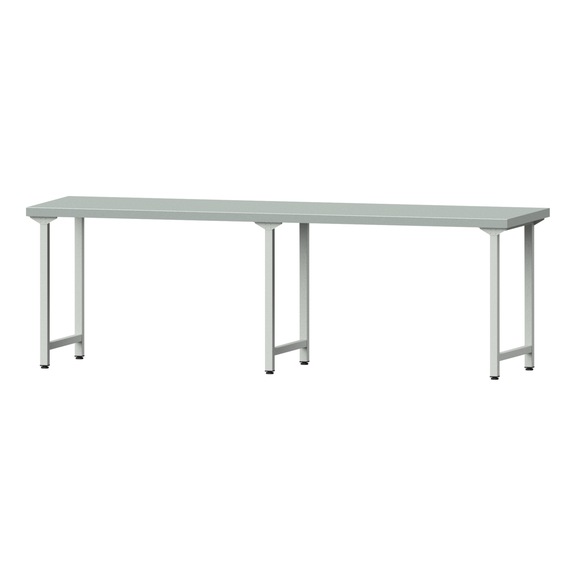 Work table, model 190, ZBP 50 mm, RAL 7035, 900 x 2800 x 800 mm - Working table 2800 mm static