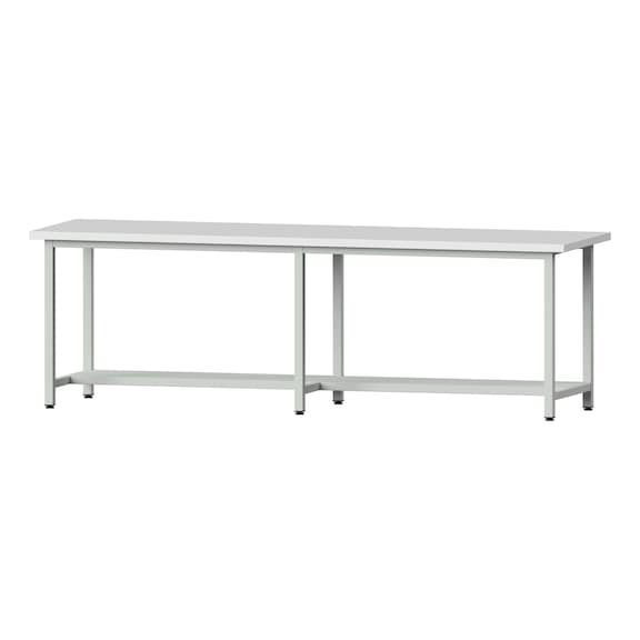 Work table, model 191, KSP 40 mm, RAL 7035, 890 x 2800 x 800 mm - Working table 2800 mm static