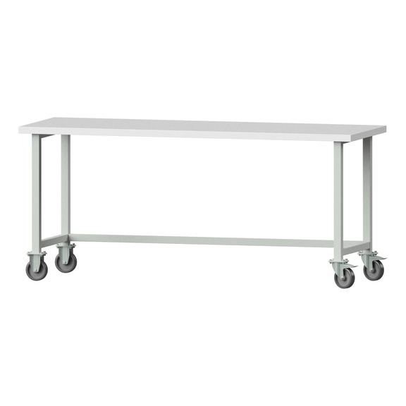 Work table, model 80, KSP 40 mm, RAL 7035, 890 x 2000 x 700 mm - Working table 2000 mm movable