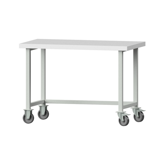 Work table, model 40, KSP 50 mm, RAL 7035, 900 x 1270 x 700 mm - Working table 1270 mm movable
