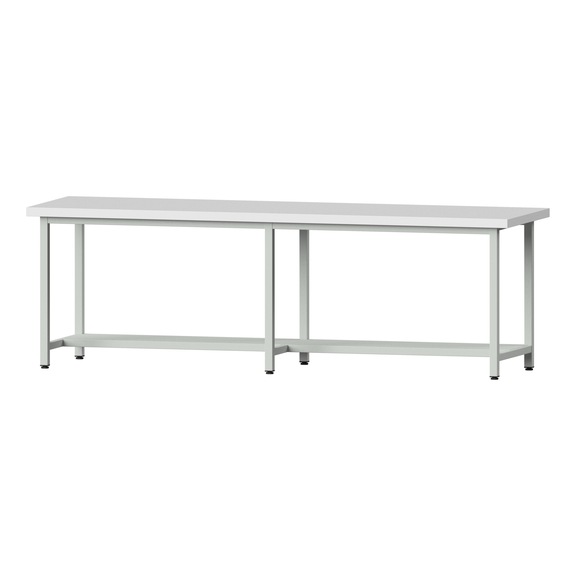 Work table, model 191, KSP 50 mm, RAL 7035, 900 x 2800 x 800 mm - Working table 2800 mm static