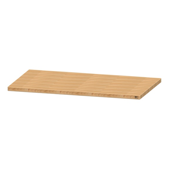 Worktop, solid beech panel, oiled, 40 mm, 1270 x 700 x 40 mm - Workshop bench plate