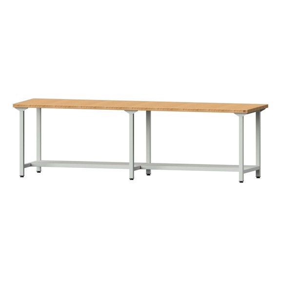 Work table, model 191, BMP 40 mm, RAL 7035, 840 x 2800 x 800 mm - Working table 2800 mm static