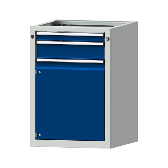 Base cabinet V/T - KS, model 2403, RAL 7035/RAL 5010 - Base cabinet for workbench (workshop)