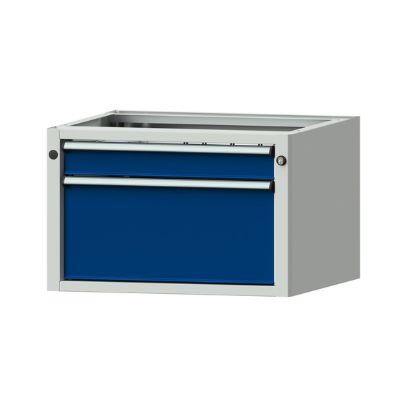 Base cabinet V/T - BL, model 1202, RAL 7035/RAL 5010 - Base cabinet for workbench (workshop)