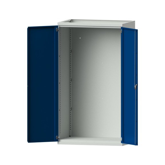 Heavy-duty cabinet T690 mm - H1950 mm, model 403, RAL 7035/RAL 5010, 620.014.0098 - Workshop cupboard