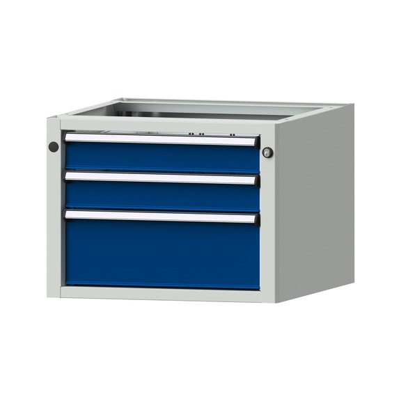 Base cabinet V/T - KS, model 1205, RAL 7035/RAL 5010 - Base cabinet for workbench (workshop)