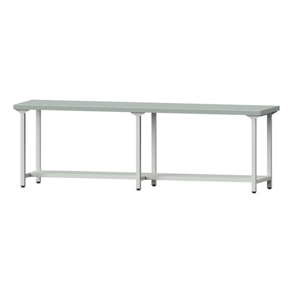 Work table, model 91, ZBP 50 mm, RAL 7035, 900 x 2800 x 700 mm - Working table 2800 mm static