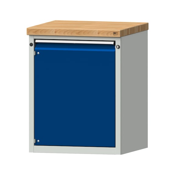 Beistellschrank BL, Modell 101, BMP 50 mm, RAL 7035/RAL 5010, Höhe 850 mm - Werkstattschrank