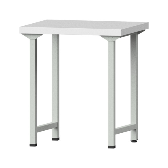 Arbeitstisch, Modell 10, KSP 50 mm, RAL 7035, 900 x 800 x 700 mm - Arbeitstisch 800 mm statisch
