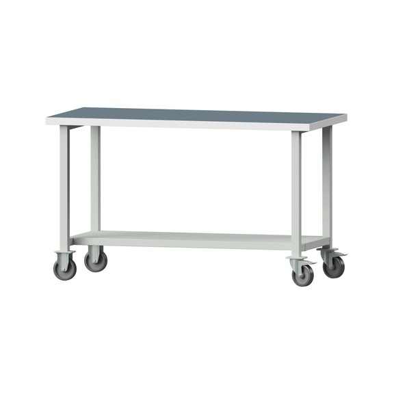 Work table, model 61, UBP 40 mm, RAL 7035, 890 x 1500 x 700 mm - Working table 1500 mm movable