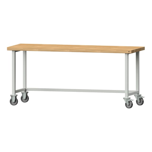 Work table, model 80, BMP 50 mm, RAL 7035, 900 x 2000 x 700 mm - Working table 2000 mm movable