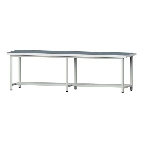 Work table, model 191, UBP 50 mm, RAL 7035, 850 x 2800 x 800 mm - Working table 2800 mm static