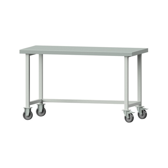 Work table, model 60, ZBP 50 mm, RAL 7035, 900 x 1500 x 700 mm - Working table 1500 mm movable