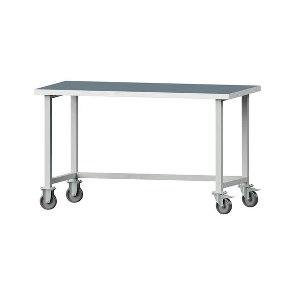 Work table, model 160, UBP 40 mm, RAL 7035, 890 x 1500 x 800 mm - Working table 1500 mm movable