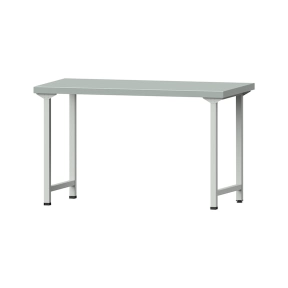 Arbeitstisch, Modell 150, ZBP 50 mm, RAL 7035, 900 x 1500 x 800 mm - Arbeitstisch 1500 mm statisch