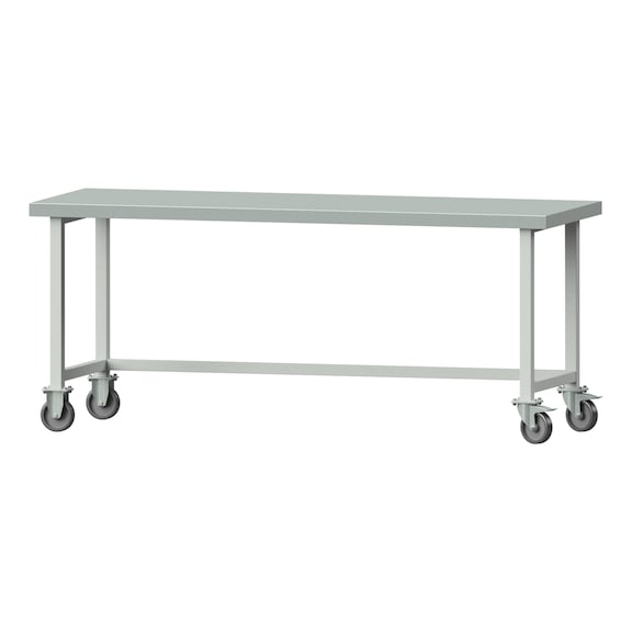 Work table, model 80, ZBP 50 mm, RAL 7035, 850 x 2000 x 700 mm - Working table 2000 mm movable