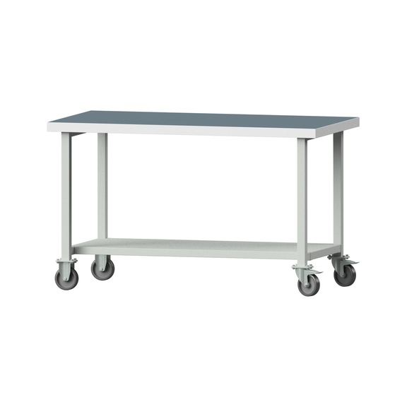 Work table, model 161, UBP 50 mm, RAL 7035, 900 x 1500 x 800 mm - Working table 1500 mm movable