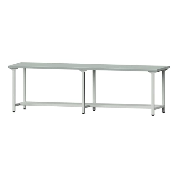 Work table, model 191, ZBP 40 mm, RAL 7035, 840 x 2800 x 800 mm - Working table 2800 mm static