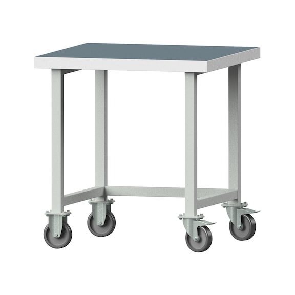 Work table, model 120, UBP 50 mm, RAL 7035, 850 x 800 x 800 mm - Working table 800 mm movable