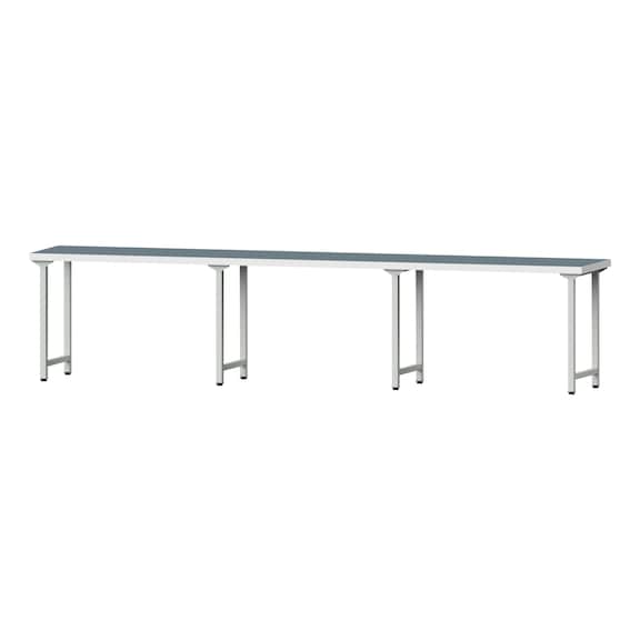 Work table, model 200, UBP 50 mm, RAL 7035, 900 x 4050 x 800 mm - Working table 4500 mm static