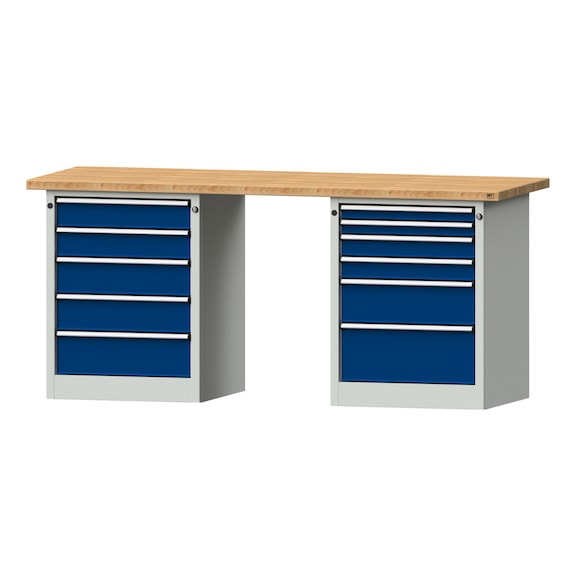 Combination workbench V/T-BL2000mm-2 blocks Model 841 BMP 40 mm 7035/5010 890x2000x700 - Combination workbench 2000 mm models 821 VH - 850 VH