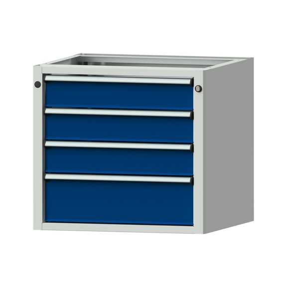 Base cabinet V/T - BL, model 1808, RAL 7035/RAL 5010 - Base cabinet for workbench (workshop)